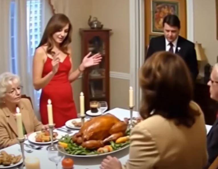 My daughter-in-law stood up in the middle of Thanksgiving dinner and said coldly, “My parents
